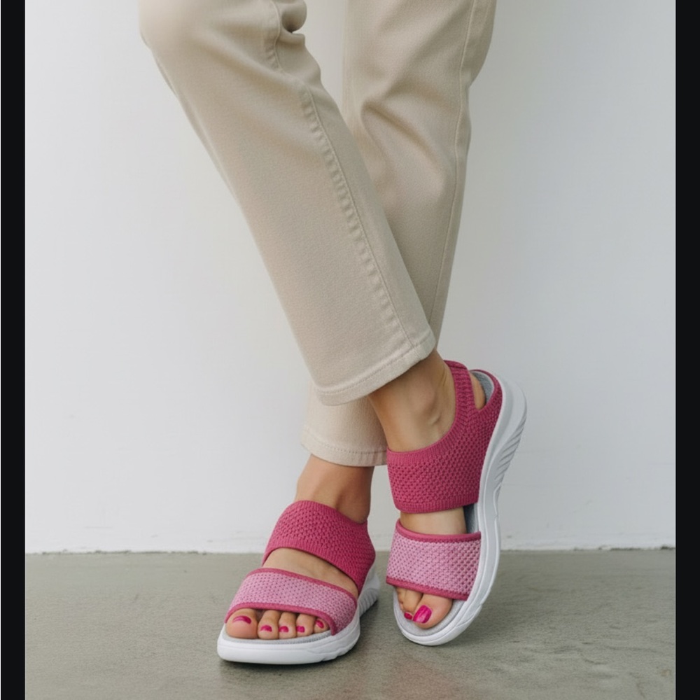 Easy Spirit Pink and Gray Slide Sandals Size 10. NWOT - Picture 7 of 10